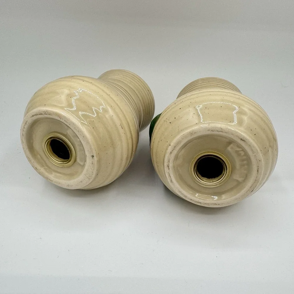 Ceramic Apple Salt & Pepper Shakers Set Country Farmhouse Vintage Pottery
